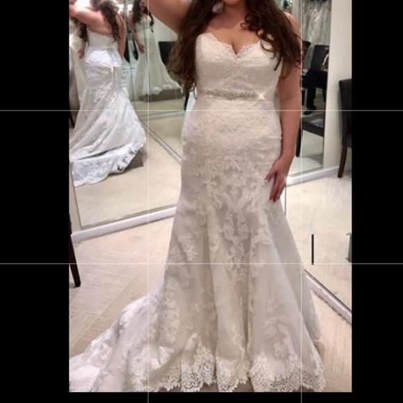 Lace Maggie Sottero Fit & Flare Wedding Dress - Picture 8 of 9